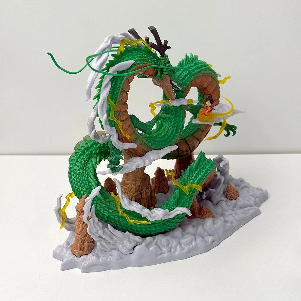 22cm/8.66in Dragon Ball Anime Figure Shenron Figure Goku And Shenron Figurine Pvc Statue Collection Model Decoration Toys Gifts
