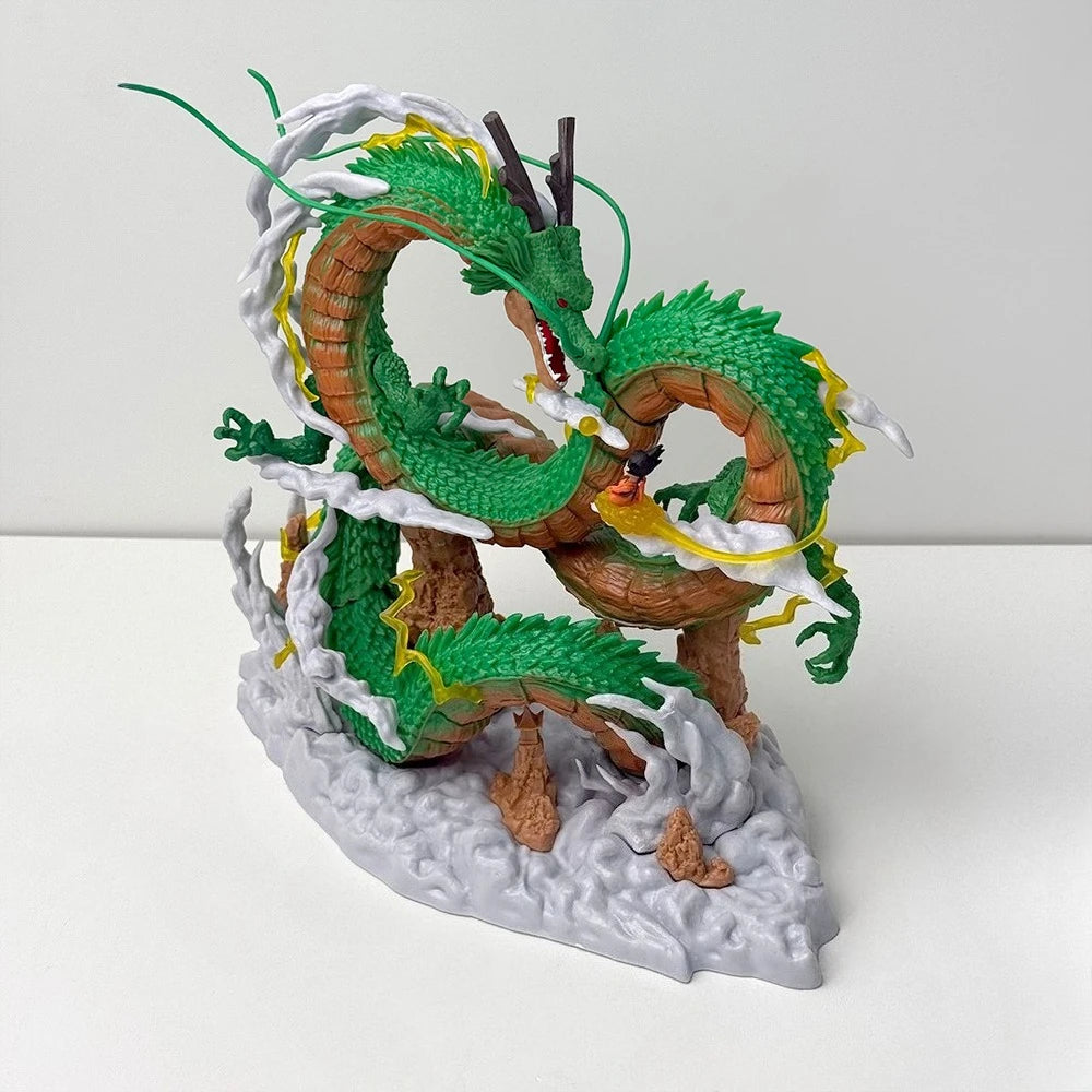 22cm/8.66in Dragon Ball Anime Figure Shenron Figure Goku And Shenron Figurine Pvc Statue Collection Model Decoration Toys Gifts